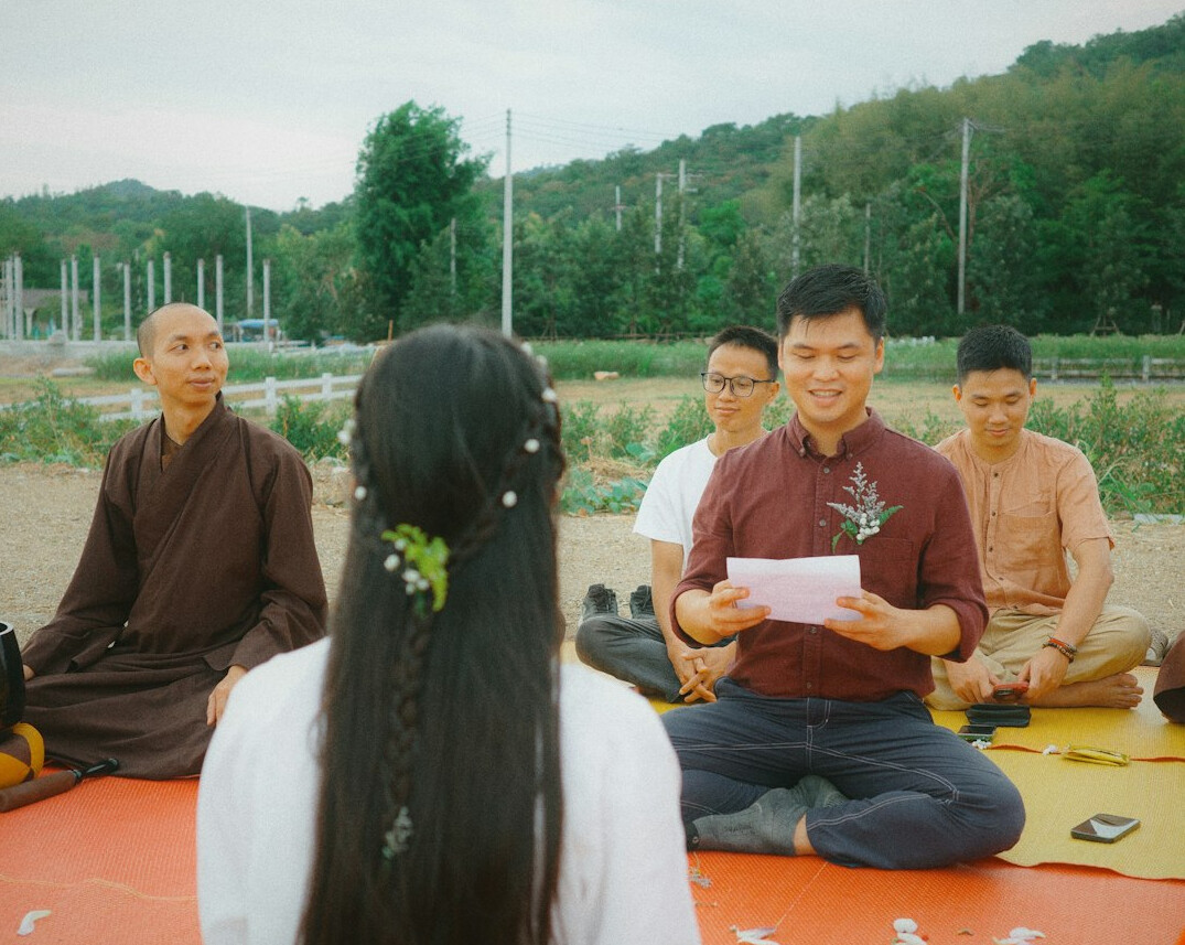 meditation session outdoors